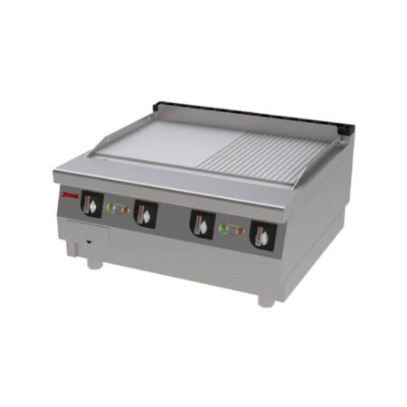 JEMI FRY TOP/Plancha 1/2 Ranurada de Cromo Duro Eléctrica de Sobremesa Serie 750 modelo SFRTE75 P79VT