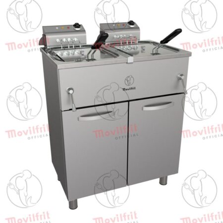 Movilfrit Freidora Eléctrica de agua-aceite con mueble y cabezal móvil; Modelo FH 17+17 230; Código 107312