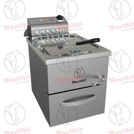 Movilfrit Freidora Eléctrica de alto rendimiento y cabezal móvil con mueble; Modelo FAR 10 400; Código 157320