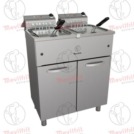 Movilfrit Freidora Eléctrica doble de alto rendimiento con mueble; Modelo FARP 17+17 400; Código 157329