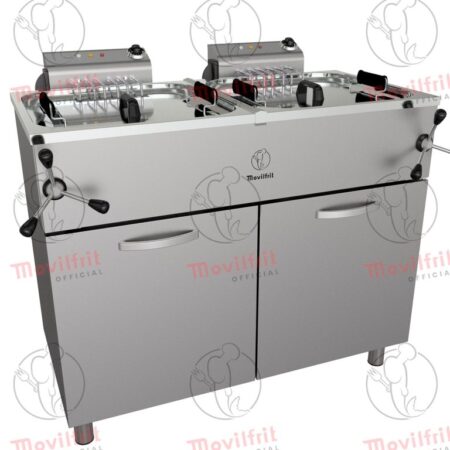Movilfrit Freidora Eléctrica doble con mueble y cabezal móvil; Modelo FAH 35+35 400; Código 157370