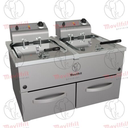 Movilfrit Freidora Eléctrica doble de agua-aceite con mueble; Modelo FP 10+10 230; Código 107071