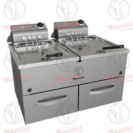 Movilfrit Freidora Eléctrica doble con mueble; Modelo FAP 10+10 MAX 230; Código 157425