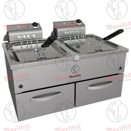 Movilfrit Freidora Eléctrica doble con mueble; Modelo FAP 12+12 230; Código 157431