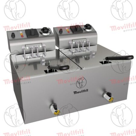 Movilfrit Freidora Eléctrica con Grifo; Modelo FA 8+8 MAX 230 CG; Código: 157621
