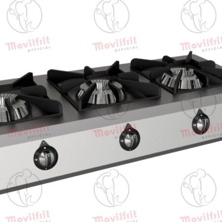 Movilfrit Cocina a Gas de sobremesa; Modelo: ECOM 3 FUEGO; Código: 203100