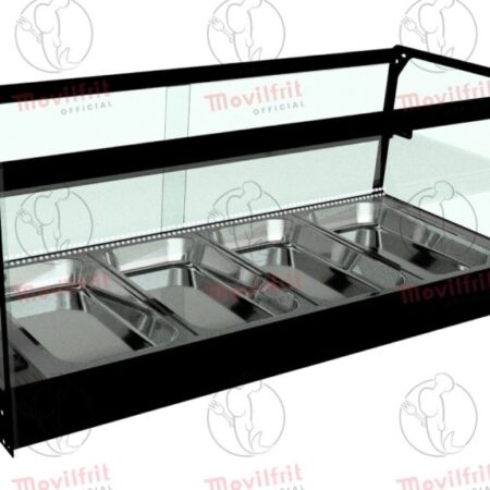 Movilfrit Vitrina Refrigerada de dos pisos con cristal plano; Modelo: CUB 4 2P REMOTA; Código: 307012