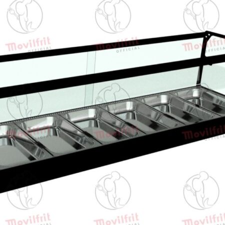 Movilfrit Vitrina Refrigerada de dos pisos con cristal plano; Modelo: CUB 6 2P REMOTA; Código: 307013