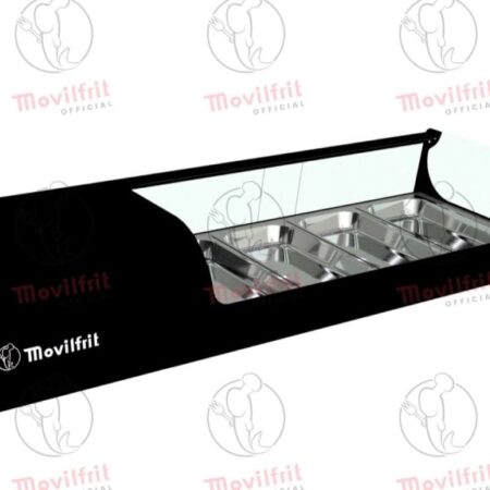 Movilfrit Vitrina Refrigerada con cristal curvo abatible; Modelo: CORAL 4; Código: 307100