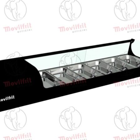 Movilfrit Vitrina Refrigerada con cristal curvo abatible; Modelo: CORAL 6; Código: 307103