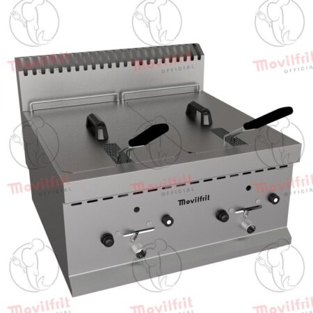 Movilfrit Freidora doble a Gas con grifo; Modelo FGS 10+10 MAX; Código: 500017