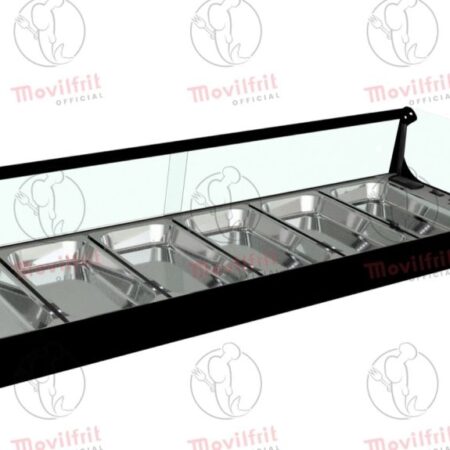 Movilfrit Vitrina Refrigerada con cristal curvo abatible remota; Modelo: IRON 6 REMOTA; Código: 876909