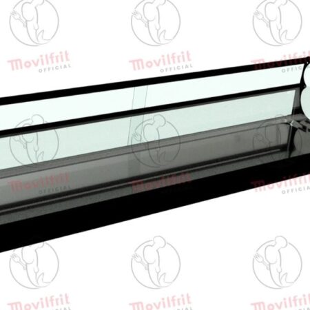 Movilfrit Vitrina Refrigerada de dos pisos con cristal curvo abatible; Modelo: IRON 8 2P CUBA PLANA REMOTA; Código: 876915