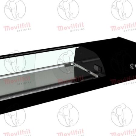 Movilfrit Vitrina Refrigerada con cristal curvo abatible; Modelo: IRON 4 CUBA PLANA; Código: 877033