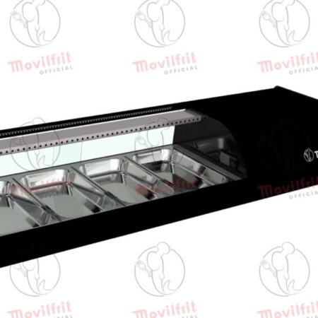 Movilfrit Vitrina Refrigerada con cristal curvo abatible; Modelo: IRON 4 SUSHI; Código: 877042