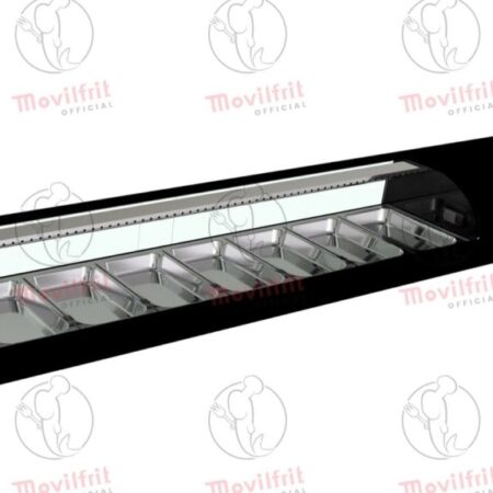 Movilfrit Vitrina Refrigerada con cristal curvo abatible; Modelo: IRON 8 SUSHI; Código: 877044