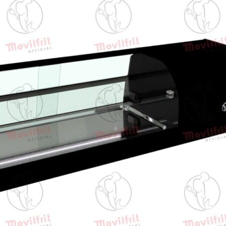 Movilfrit Vitrina Refrigerada de dos pisos con cristal curvo abatible; Modelo: IRON 4 2P CUBA PLANA ; Código: 877060