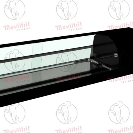 Movilfrit Vitrina Refrigerada de dos pisos con cristal curvo abatible; Modelo: IRON 6 2P CUBA PLANA ; Código: 877061