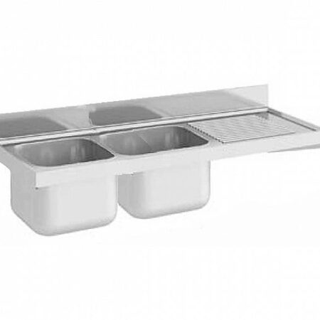 ERATOS Fregadero de doble seno Desmontado; Serie 550; Modelo: FG-1455/21-D