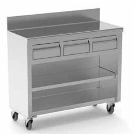 ERATOS Mesa de Servicio para Terraza abierta y con cajones; Modelo: MTA50-100