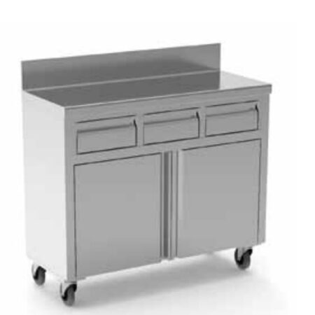 ERATOS Mesa de Servicio para Terraza cerrada con cajones; Modelo: MTC50-120