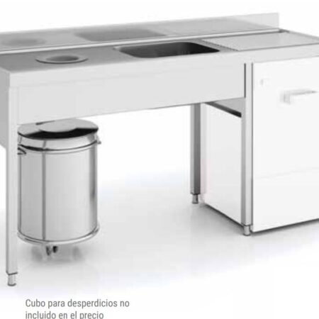 ERATOS Fregadero para desbarazado con hueco para lavavajillas Soldado; Serie 600; Modelo: FMBDL-186/111-D