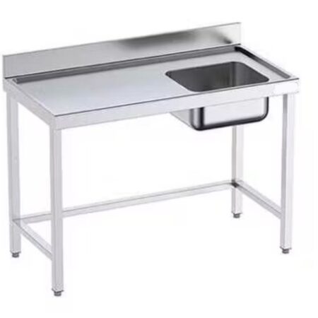 ERATOS Mesa Mural con Cubeta con Encimera de 1,5 mm Desmontada; Serie 600; Modelo: MCCD60-100D/15