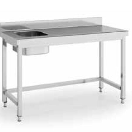 ERATOS Mesa Mural con Cubeta con Encimera de 1,5 mm Desmontada; Serie 600; Modelo: MCCD60-100I/15