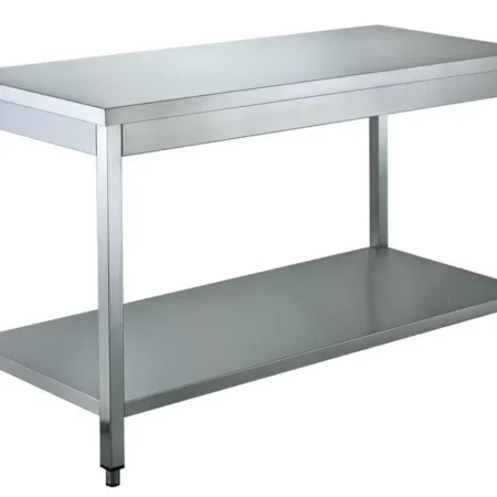 ERATOS Mesa Central con encimera 1,5mm y estante Desmontada; Serie 600; Modelo: MCD60-100/15