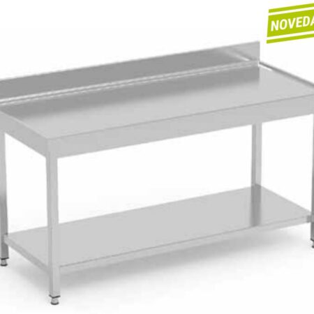 ERATOS Mesa Mural con estante y perfil Vierteaguas Soldada; Serie 600; Modelo: MMV60-120