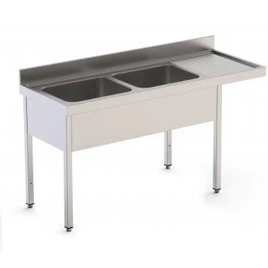 ERATOS Fregadero doble con hueco para lavavajillas Soldado; Serie 600; Modelo: FMBL-186/21-D