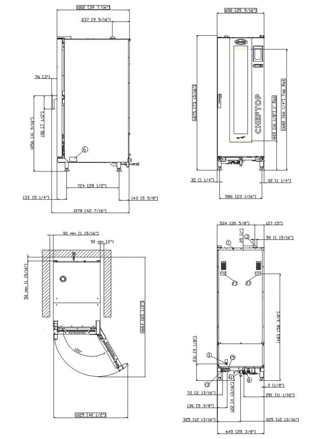 Unox CHEFTOP MIND.Maps™ PLUS BIG COMPACT Horno Combinado GN 1/1 Ref. XECL-2013-YPLS - Imagen 2