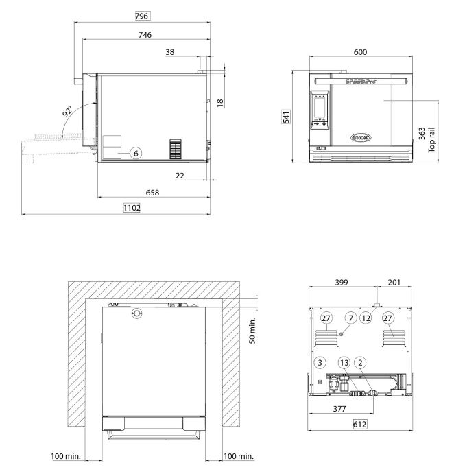 Unox Speed Pro Baking Speed Oven Monofásico 460x330 Ref. XESR-03HS-MDDN - Imagen 2