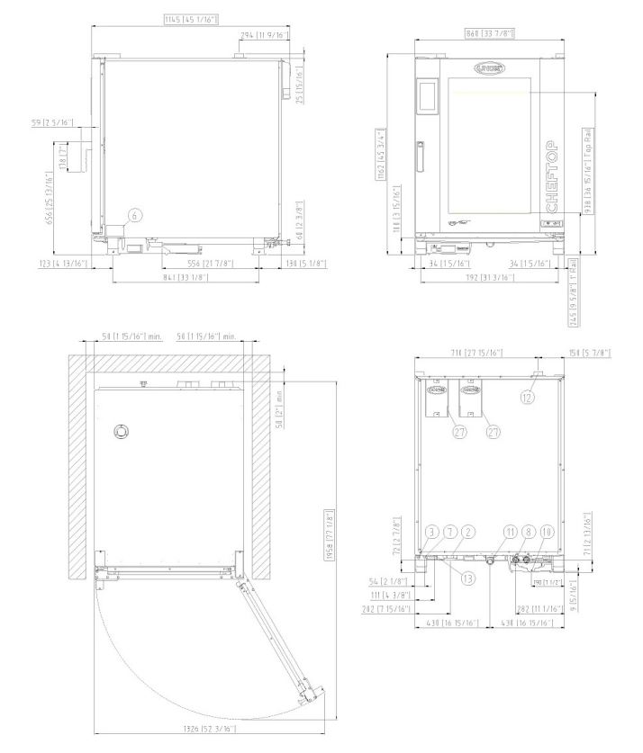 Unox CHEFTOP MIND.Maps™ PLUS COUNTERTOP Horno Combinado Trifásico GN 2/1 Ref. XEVC-1021-EPLM - Imagen 2